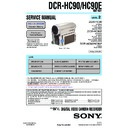Sony DCR-HC90, DCR-HC90E (serv.man2) Service Manual