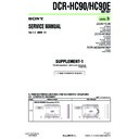 Sony DCR-HC90, DCR-HC90E (serv.man5) Service Manual