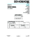 Sony DCR-HC90, DCR-HC90E (serv.man7) Service Manual