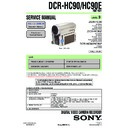 Sony DCR-HC90, DCR-HC90E Service Manual