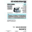 Sony DCR-HC94E, DCR-HC96, DCR-HC96E (serv.man2) Service Manual