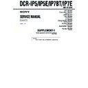 dcr-ip5, dcr-ip5e, dcr-ip7bt, dcr-ip7e (serv.man3) service manual