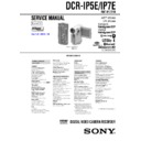 Sony DCR-IP5E, DCR-IP7E Service Manual