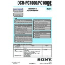 Sony DCR-PC1000, DCR-PC1000E (serv.man4) Service Manual