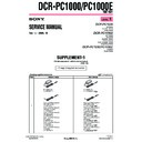 Sony DCR-PC1000, DCR-PC1000E (serv.man6) Service Manual