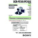 Sony DCR-PC101, DCR-PC101E Service Manual