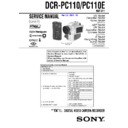 Sony DCR-PC110, DCR-PC110E (serv.man2) Service Manual