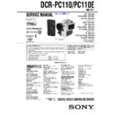 Sony DCR-PC110, DCR-PC110E (serv.man4) Service Manual
