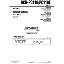 Sony DCR-PC110, DCR-PC110E (serv.man5) Service Manual