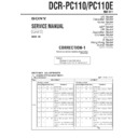 Sony DCR-PC110, DCR-PC110E (serv.man6) Service Manual