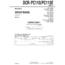 Sony DCR-PC110, DCR-PC110E (serv.man7) Service Manual
