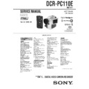 Sony DCR-PC110E Service Manual