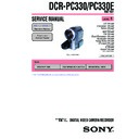 Sony DCR-PC330, DCR-PC330E (serv.man3) Service Manual