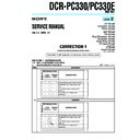 Sony DCR-PC330, DCR-PC330E (serv.man6) Service Manual
