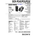 Sony DCR-PC4E, DCR-PC5, DCR-PC5E (serv.man2) Service Manual