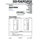 Sony DCR-PC4E, DCR-PC5, DCR-PC5E (serv.man4) Service Manual