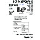 Sony DCR-PC4E, DCR-PC5, DCR-PC5E Service Manual
