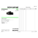 Sony DCR-PJ6, DCR-PJ6E Service Manual