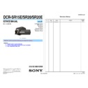 Sony DCR-SR15E, DCR-SR20, DCR-SR20E Service Manual