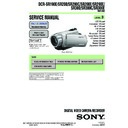 Sony DCR-SR190E, DCR-SR200, DCR-SR200C, DCR-SR200E, DCR-SR290E, DCR-SR300, DCR-SR300C, DCR-SR300E Service Manual
