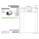 Sony DCR-SR58E, DCR-SR68, DCR-SR68E, DCR-SR78E, DCR-SR88, DCR-SR88E Service Manual