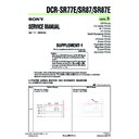 Sony DCR-SR77E, DCR-SR87, DCR-SR87E (serv.man5) Service Manual