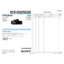 Sony DCR-SX22, DCR-SX22E (serv.man2) Service Manual