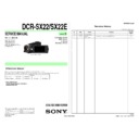 Sony DCR-SX22, DCR-SX22E Service Manual