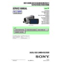 Sony DCR-SX30E, DCR-SX31E, DCR-SX40, DCR-SX40E, DCR-SX41, DCR-SX41E, DCR-SX50E, DCR-SX60, DCR-SX60E Service Manual