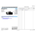 Sony DCR-SX45, DCR-SX45E, DCR-SX65, DCR-SX65E, DCR-SX85, DCR-SX85E (serv.man2) Service Manual