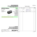 Sony DCR-SX73E, DCR-SX83, DCR-SX83E, HDR-CX110, HDR-CX110E, HDR-CX115E, HDR-CX116E, HDR-CX150, HDR-CX150E, HDR-CX155E, HDR-CX170 Service Manual