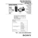 Sony DCR-TRV11, DCR-TRV11E, DCR-TRV20, DCR-TRV20E, DCR-TRV6, DCR-TRV6E Service Manual
