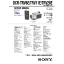 Sony DCR-TRV11E, DCR-TRV20E, DCR-TRV6E Service Manual