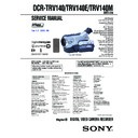 Sony DCR-TRV140, DCR-TRV140E, DCR-TRV140M Service Manual