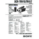 Sony DCR-TRV15, DCR-TRV17 (serv.man2) Service Manual