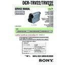 dcr-trv22, dcr-trv22e service manual