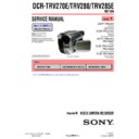 Sony DCR-TRV270E, DCR-TRV280, DCR-TRV285E (serv.man2) Service Manual