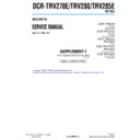 Sony DCR-TRV270E, DCR-TRV280, DCR-TRV285E (serv.man4) Service Manual