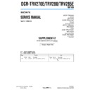 Sony DCR-TRV270E, DCR-TRV280, DCR-TRV285E (serv.man6) Service Manual