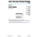 Sony DCR-TRV270E, DCR-TRV280, DCR-TRV285E (serv.man9) Service Manual
