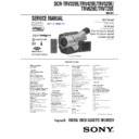 Sony DCR-TRV320E, DCR-TRV420E, DCR-TRV520E, DCR-TRV620E, DCR-TRV720E Service Manual