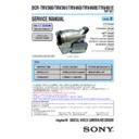 Sony DCR-TRV360, DCR-TRV361, DCR-TRV460, DCR-TRV460E, DCR-TRV461E (serv.man2) Service Manual