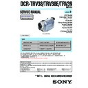 Sony DCR-TRV38, DCR-TRV38E, DCR-TRV39 (serv.man2) Service Manual
