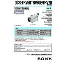 Sony DCR-TRV60, DCR-TRV60E, DCR-TRV70 (serv.man2) Service Manual