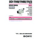 Sony DCR-TRV60, DCR-TRV60E, DCR-TRV70 (serv.man3) Service Manual