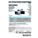 Sony DCR-TRV940, DCR-TRV940E, DCR-TRV950, DCR-TRV950E (serv.man2) Service Manual