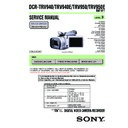 Sony DCR-TRV940, DCR-TRV940E, DCR-TRV950, DCR-TRV950E Service Manual