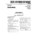 Sony DCR-VX1000, DCR-VX1000E (serv.man2) Service Manual