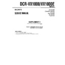 dcr-vx1000, dcr-vx1000e service manual