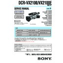 Sony DCR-VX2100, DCR-VX2100E (serv.man2) Service Manual